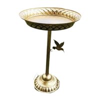 Magideal - Baño De Aves Al Aire Libre Comedero De Aves Placa De Hierro Fundido Pedestal Jardín De Pájaros Para Pájaros Para El Balcón Jardín De Jardín De Jardín Oro