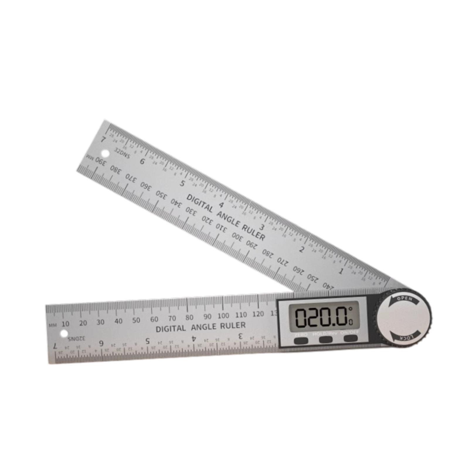 Ioensy - Buscadores De Ángulos Digitales Transportador Medidor De Buscadores De Ángulos Digitales Escala De Alta Precisión 3V 200 Mm