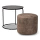 thumbnail image 5 of Set de mesa y otomano Baxton Studio Kira negro con gris/marrón, 5 of 8