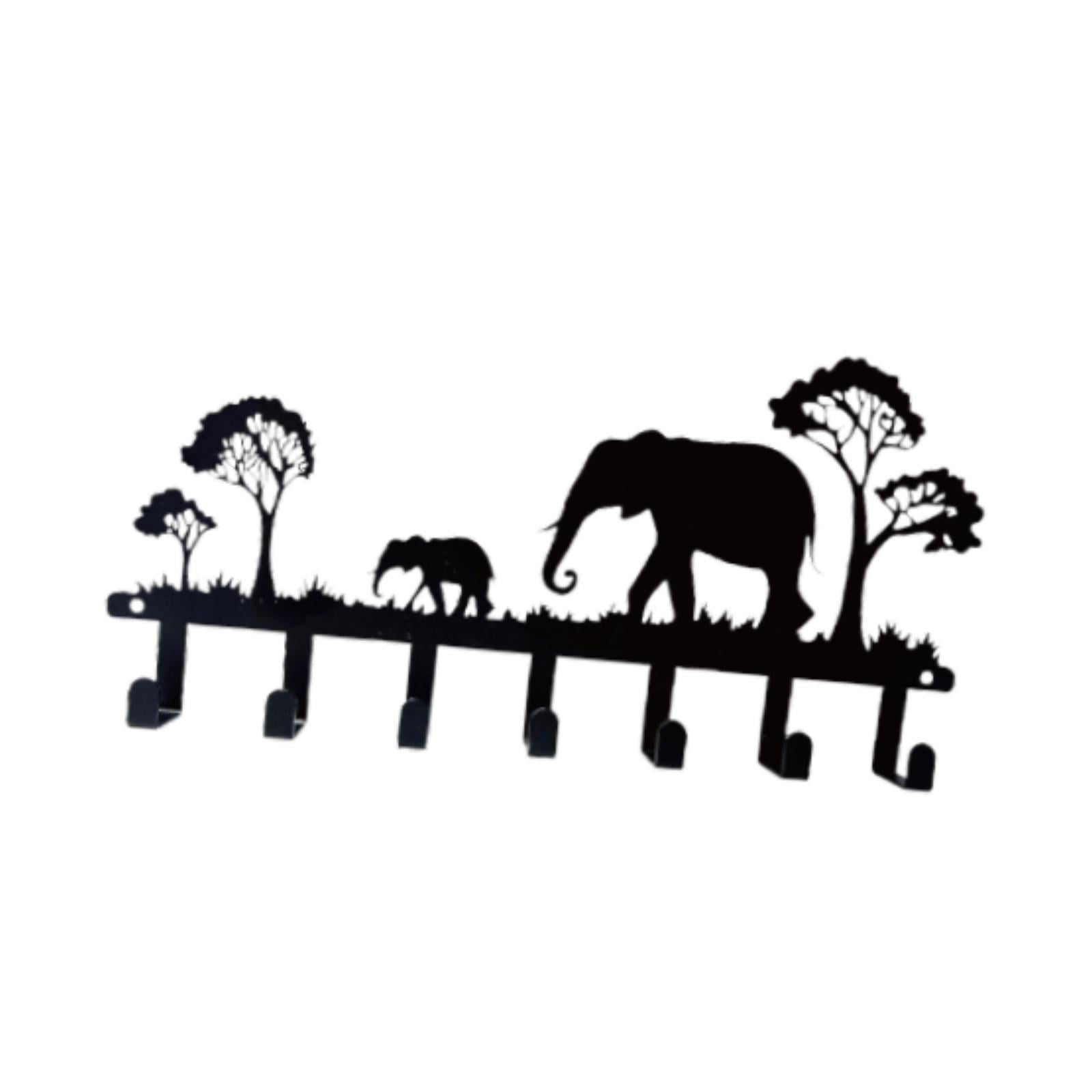 Magideal - Soporte Para Llaves De Montaje En Pared, Gancho Organizador, Resistente, Fácil Instalación, Estante De Almacenamiento Para Sombreros, Llavero De Metal Elefante