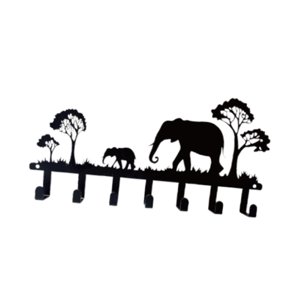 Magideal - Soporte Para Llaves De Montaje En Pared, Gancho Organizador, Resistente, Fácil Instalación, Estante De Almacenamiento Para Sombreros, Llavero De Metal Elefante