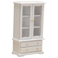 Magideal - Estantería De Exhibición Para Casa De Muñecas A Escala 1:12, Muebles De Madera En Miniatura, Adornos, Decoración De Estudio Delicada, Superficie Lisa Blanco