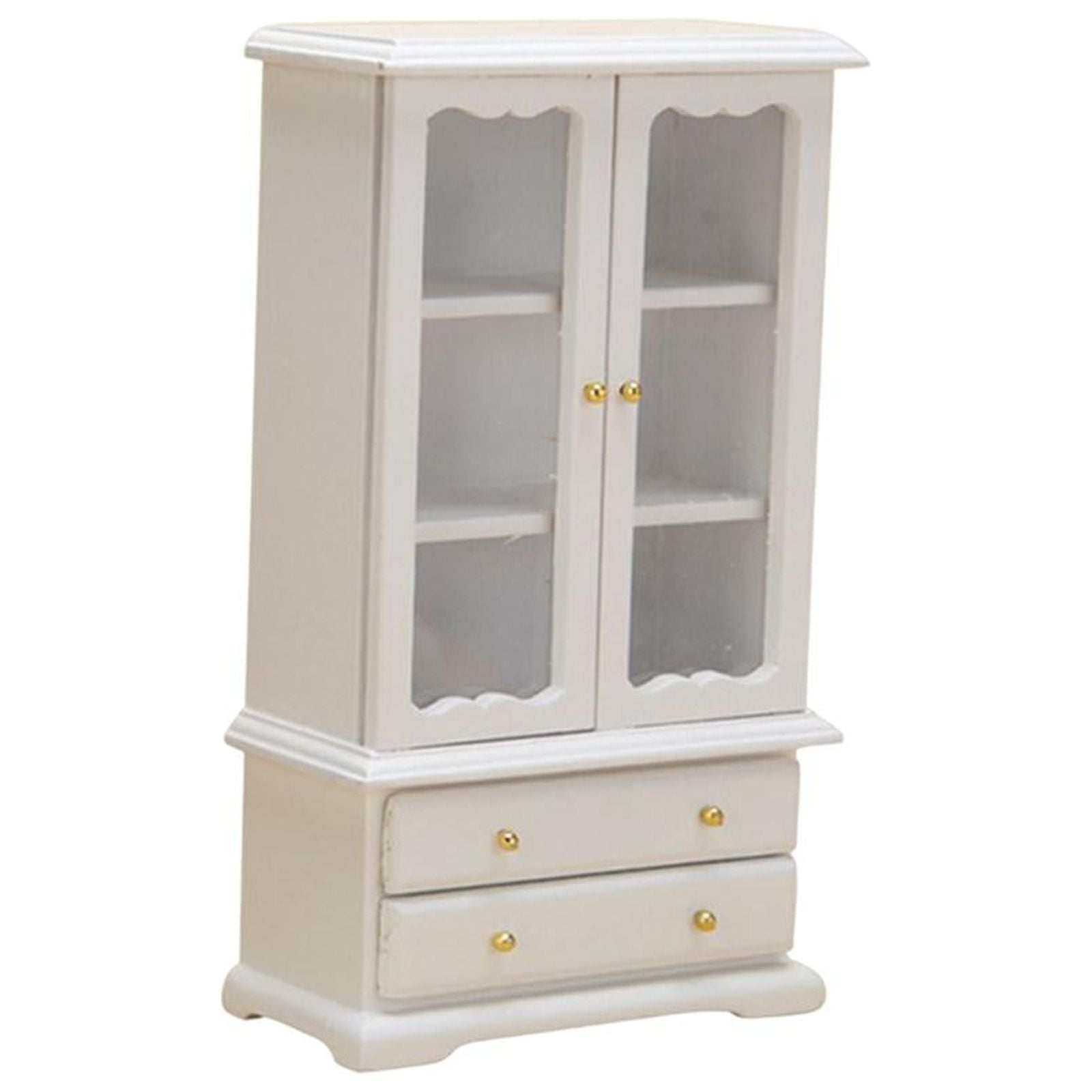 Magideal - Estantería De Exhibición Para Casa De Muñecas A Escala 1:12, Muebles De Madera En Miniatura, Adornos, Decoración De Estudio Delicada, Superficie Lisa Blanco