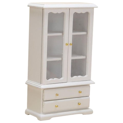 Magideal - Estantería De Exhibición Para Casa De Muñecas A Escala 1:12, Muebles De Madera En Miniatura, Adornos, Decoración De Estudio Delicada, Superficie Lisa Blanco