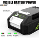 thumbnail image 4 of 2 Pzas 3000mAh 29842 29852 Reemplazo para Greenworks Batería de 24V y Cargador para Herramientas Inalámbricas Green-works de 24V, 4 of 9