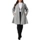 thumbnail image 2 of Abrigo de Invierno para Mujer Talla Grande de Agnes Orinda con Solapa de Muesca y Doble Botonadura, Gabardina 4X Gris, 2 of 5
