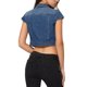 thumbnail image 3 of INSPIRE CHIC Chaquetas de Mezclilla Cortas para Mujer con Mangas Cortas y Botones Azul XS, 3 of 7