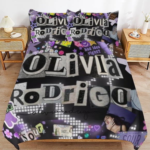 Olivia Isabel Rodrigo Long Lasting Comfort Durable Weave Smooth Touch Zipper Duvet Cover Sets for Bedroom Upgrade