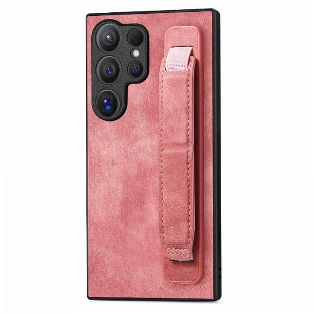 Funda Protectora con Correa para Samsung Galaxy S24 Ultra Resistente a Golpes Rosa