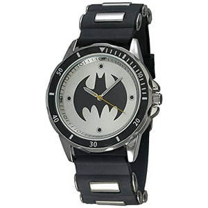 Reloj Analógico Batman Bat9062 Para Hombre Banda De Goma Negra Accutime