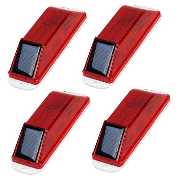 Luz Estroboscópica Solar Aolyty Pack de 4 Rojo para Seguridad