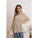 thumbnail image 3 of Blusa Mujer Tipo Lino Algodón Manga Larga Premium Liviana Botones 8056, 3 of 4