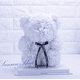 thumbnail image 2 of Oso De Rosas Blancas Con Caja Y Cinta Just For You, 2 of 5