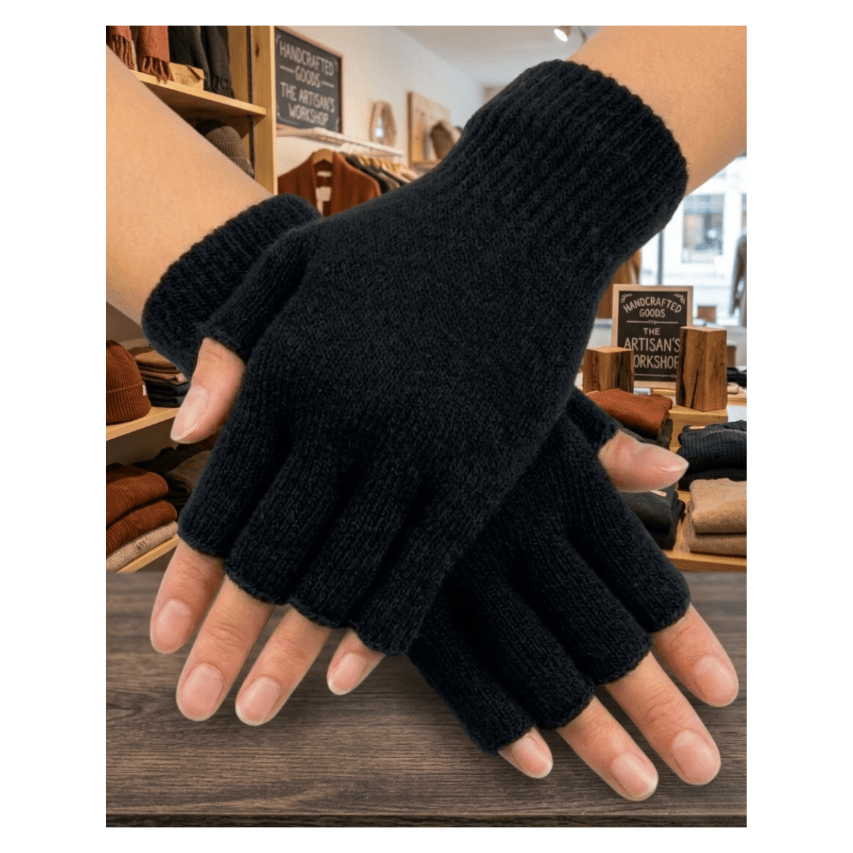 Genérico - Guantes De Lana Sin Dedos Guantes De Invierno Térmicos Y Transpirables