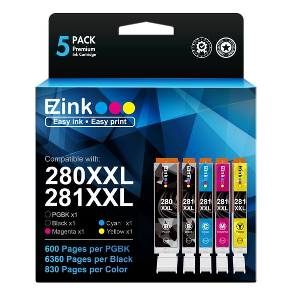 Cartucho de tinta E-Z Ink compatible con Canon PGI-280XXL CLI-281XXL