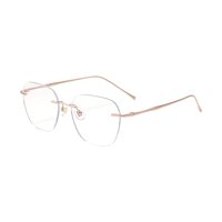 Ioensy - Gafas Sin Montura Casual Gafas De Moda Para Fiesta Cumpleaños Vacaciones Oro Rosa