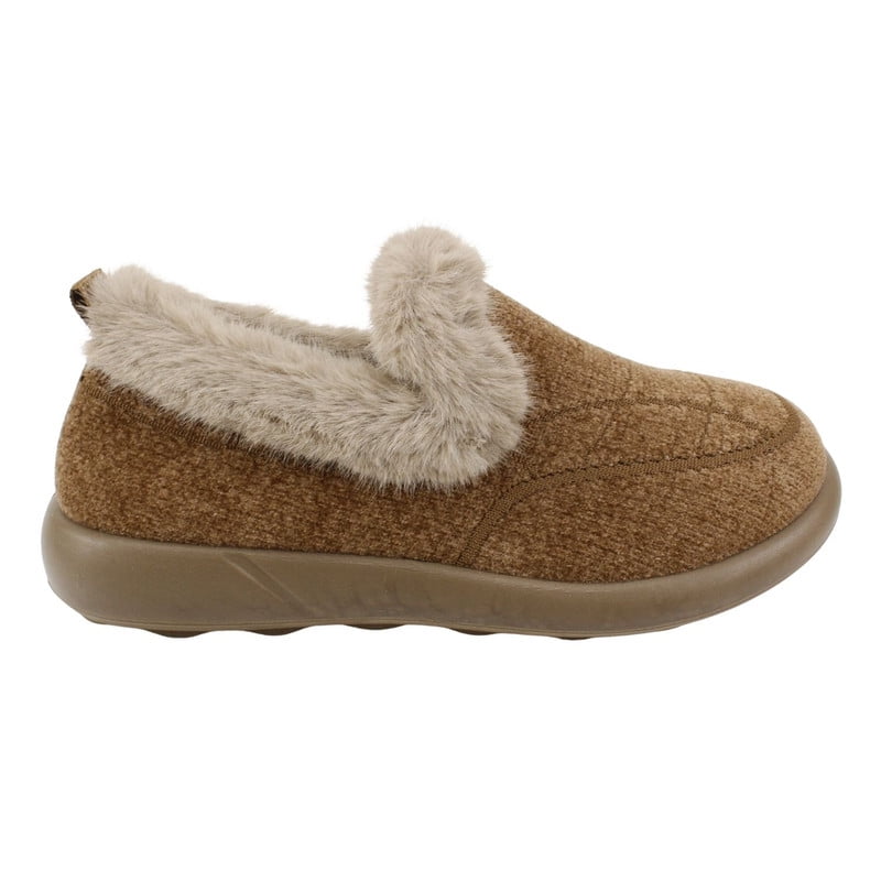 Pantufla New Walk Peluda Chiporro Marrón