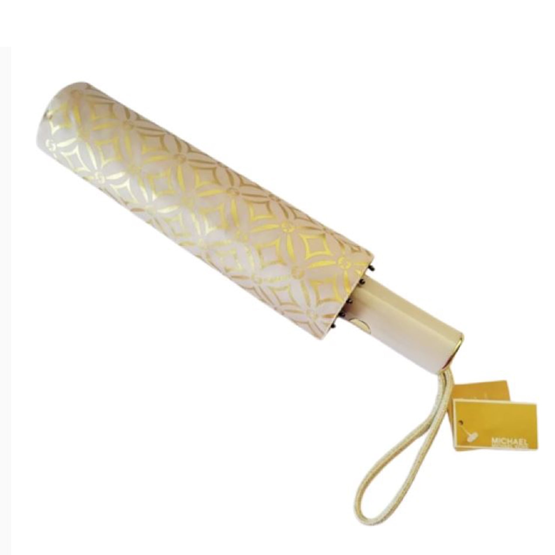 Paraguas Michael Kors Botón Plegable Dorado Pálido Multi 35f4gtfn1m-pl Gl