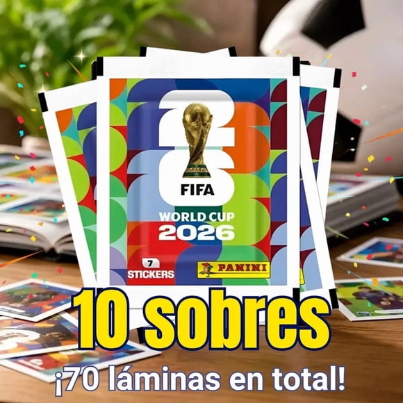Pack 10 sobres Panini Mundial de Futbol 2026