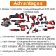 thumbnail image 2 of Compatible con Mil*wau*kee 48-59-1810 Cargador de Vehículo de Iones de Litio, Cargador de Batería de Auto, para Batería M12*M14*M18 C18B, C18BX, M18, M18B, M18B2, M18B4, M18BX Batería, 2 of 6