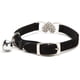 thumbnail image 2 of Collar ajustable para gatos de terciopelo suave rosa con dije de corazón de cristal y cascabeles de 8 a 11 pulgadas (negro y rojo), 2 of 7