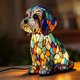 thumbnail image 1 of Lámpara perro vitral resina arcoíris cachorro luz nocturna USB amante perros, 1 of 6