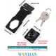 thumbnail image 2 of Cerrojo con llave, paquete de 2 hebillas y candado de 7,6 cm, dos en uno, cerradura metálica con llave para puerta, armario o ventana (negro), 2 of 5