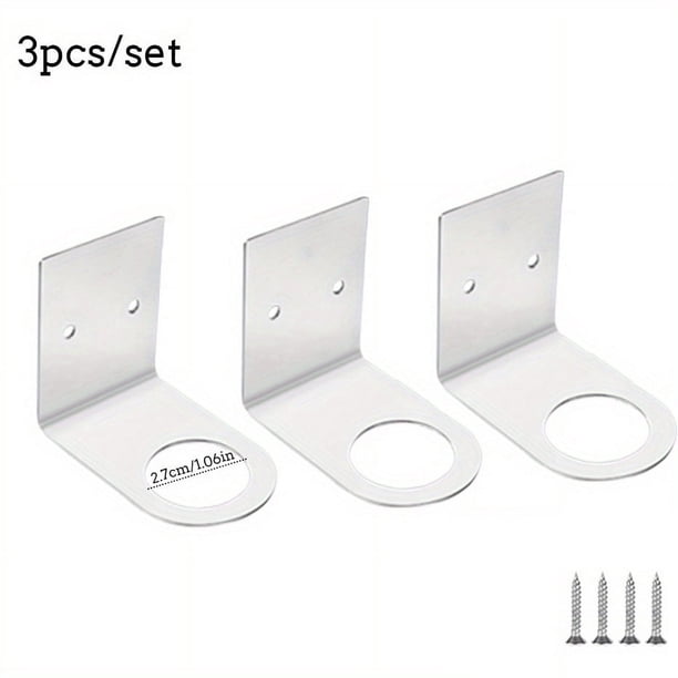 3pcs Shampoo Body Wash Bottle Hanging Rack, Punch Type Stainless Steel Hand Sanitizer Hook, Bathroom Accessories