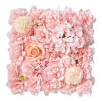 Bothyi - Panel De Pared De Flores Artificiales De 15 Pulgadas X 15 Pulgadas Rosa De Seda Para Decoración De Fiesta De Boda Rosa Claro
