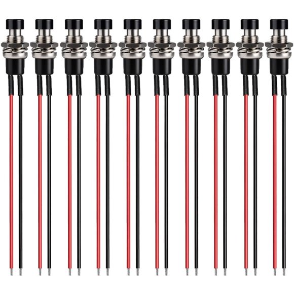 Gebildet 3V6V12V24V230V1A 10pcs 7mm Black Prewired Mini