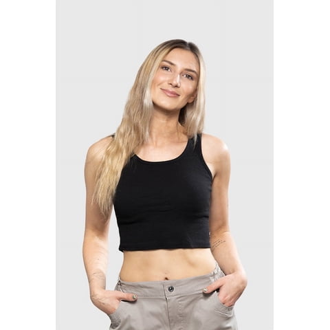 Crop Top All Day Negro Mujer Falcone
