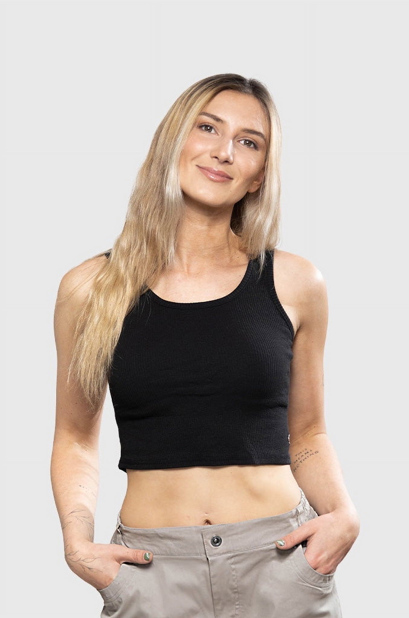 Crop Top All Day Negro Mujer Falcone