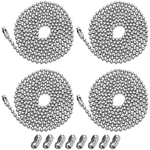 Paeorrorl - Extensor De Cadena Para Ventilador De Techo De 1 M Con 8 Conectores, Paquete De 4