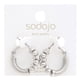 thumbnail image 1 of Arete Aro Saronite Sodajo Bañado En Oro Con Esferas Rodio Mujer, 1 of 3