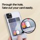 thumbnail image 4 of Funda con ranura para tarjeta para iPhone 12 Mini, protección de pantalla y cámara, parachoques a prueba de golpes, funda fina tipo billetera, 5.4 pulgadas, transparente, 4 of 7