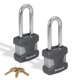thumbnail image 1 of Candado Kwikset SmartKey Reconfigurable de Acero Laminado, Pack de 2, Plateado, 1 of 8
