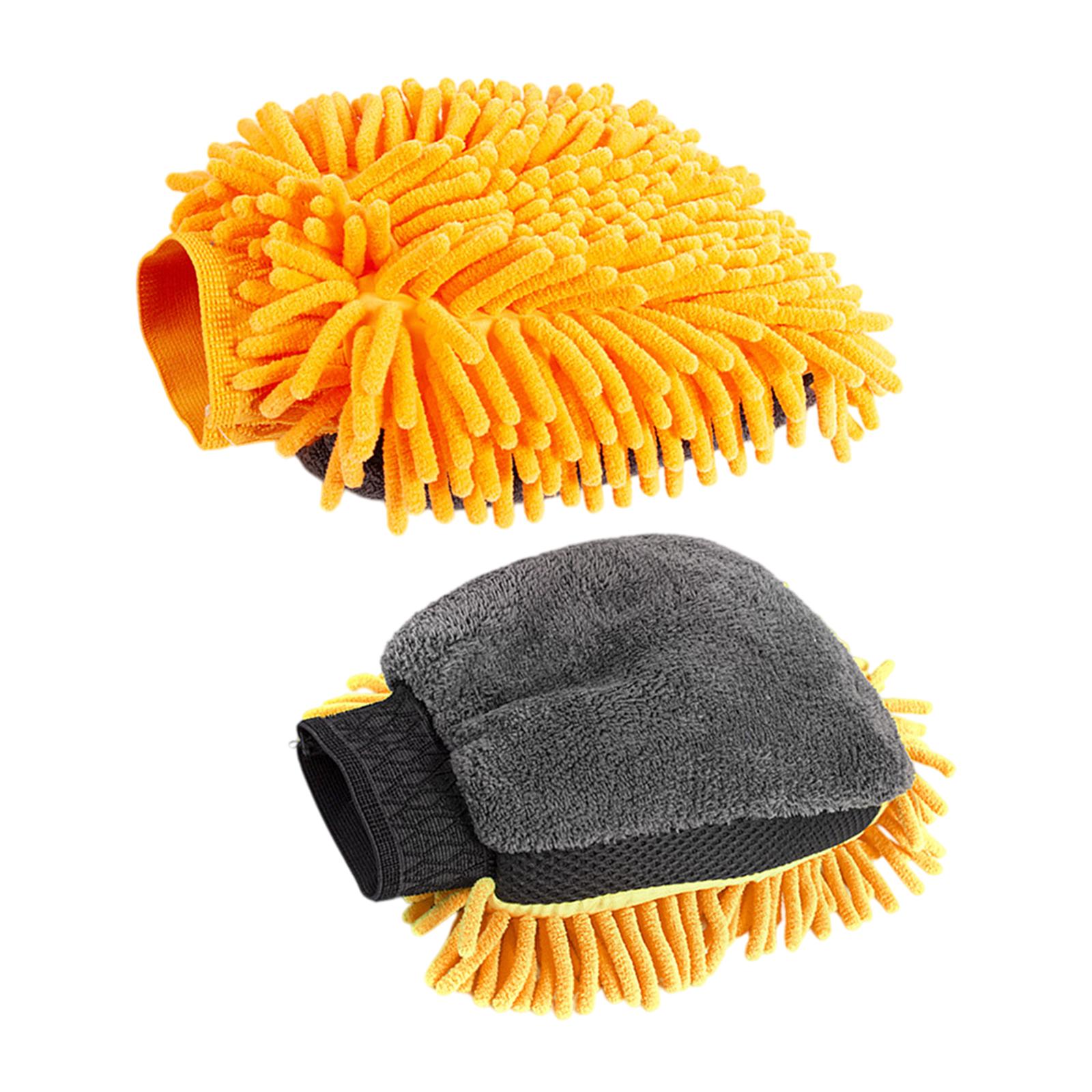 Magideal - Mitt De Lavado De Autos Genérico Detalles De Automóviles Accesorios Free Free Fácil Uso Mittaje De Limpieza Para El Hogar Multifuncional Para Camiones Naranja