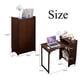 thumbnail image 1 of Bamboo Folding Desk, Foldable Desk for Small Space, Computer Desk with Hidden Storage, Mid Century Foldable Table for Home Office and Bedroom (Walnut Brown), 1 of 3