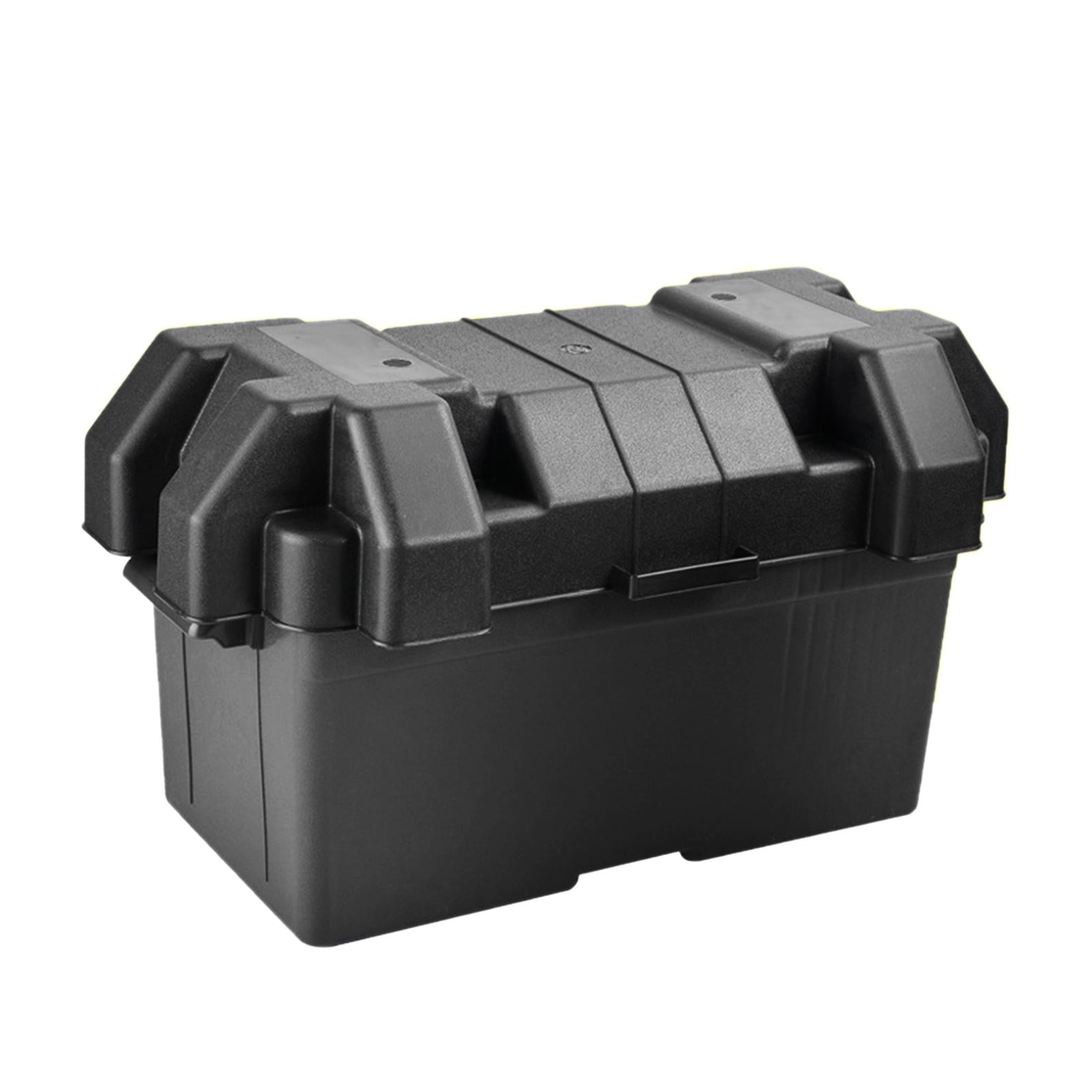 Magideal - Caja De Batería Cajas De Bandeja De Batería Con Correa Contenedor Portador De Baterías Portátil Multifunción Duradero Para Atv Barco Camión Viaje Al Pequeño