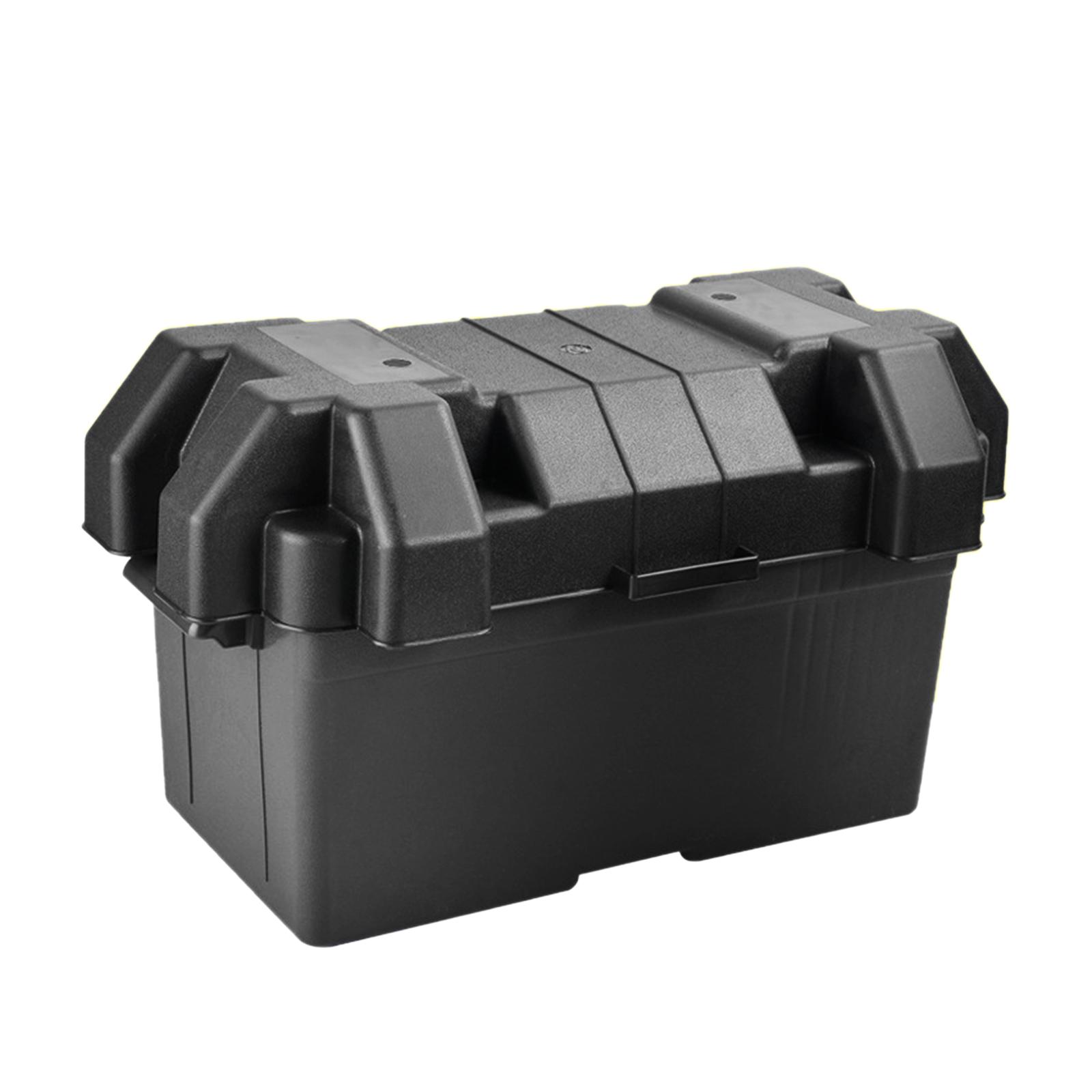 Magideal - Caja De Batería Cajas De Bandeja De Batería Con Correa Contenedor Portador De Baterías Portátil Multifunción Duradero Para Atv Barco Camión Viaje Al Pequeño
