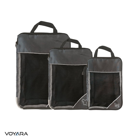 Set 3 Organizadores de Equipaje Gris Voyara 1 un