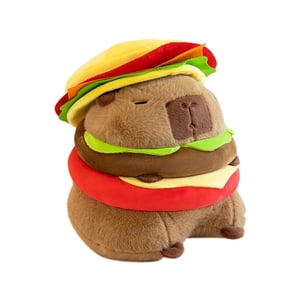 Magideal - Juguete De Hamburguesa De Peluche, Almohada Suave, Adorno Para Sofá, Decoración Para Habitación De Niños, Animal Relleno Para Regalos De Cumpleaños, 25Cm