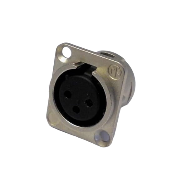 Panel de Chasis XLR Hembra usbargainsound NC3FD-L-0-1 Níquel