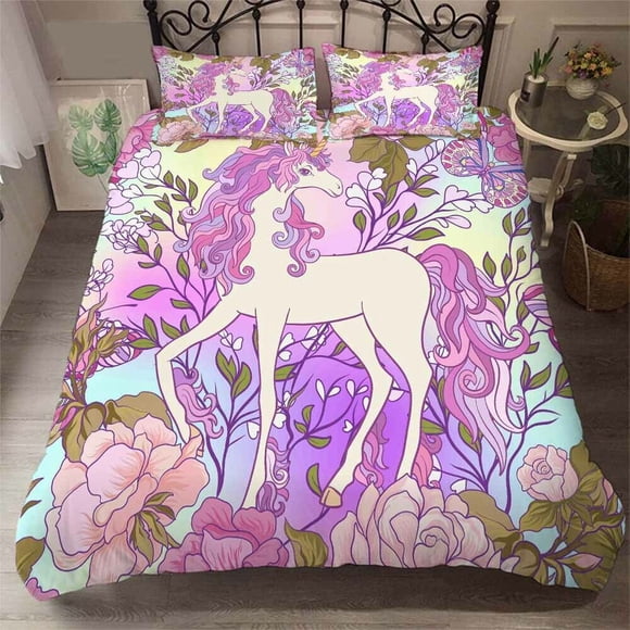 Cows Curly Hair Duvet Quilt Covers Pillow Case Bedding Sets3-Piece Bedding Set (1 Duvet Cover + 2 Pillow Shams)