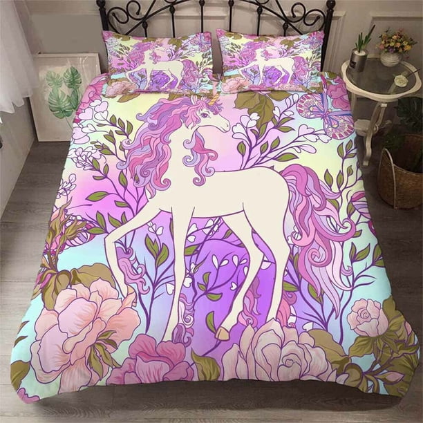 Cows Curly Hair Duvet Quilt Covers Pillow Case Bedding Sets3-Piece Bedding Set (1 Duvet Cover + 2 Pillow Shams)