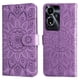 thumbnail image 2 of Funda tipo cartera FOXDOCK para OPPO A59 5G , diseño girasol en relieve, cuero PU, cierre magnético, soporte y tarjetero, 2 of 5