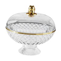 Magideal - Frutero Multifuncional Frutero De Pedestal Frutero Para Encimera Frutero Con Tapa Material Pet Transparente Con Diseño Sofisticado Adecuado Para Sala Claro