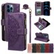 thumbnail image 1 of Para iPhone 12 Pro Max Funda Tipo Billetera, 9 Ranuras para Tarjetas Bloqueo RFID Bolso Cruzado Cubierta de Cuero, Bolsillo con Cierre, Correa de Muñeca y Hombro Desmontable, Funda Protectora, 1 of 11