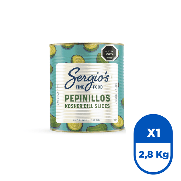 Pepinillos Kosher Dill Slices 2,8 Kg Sergio's