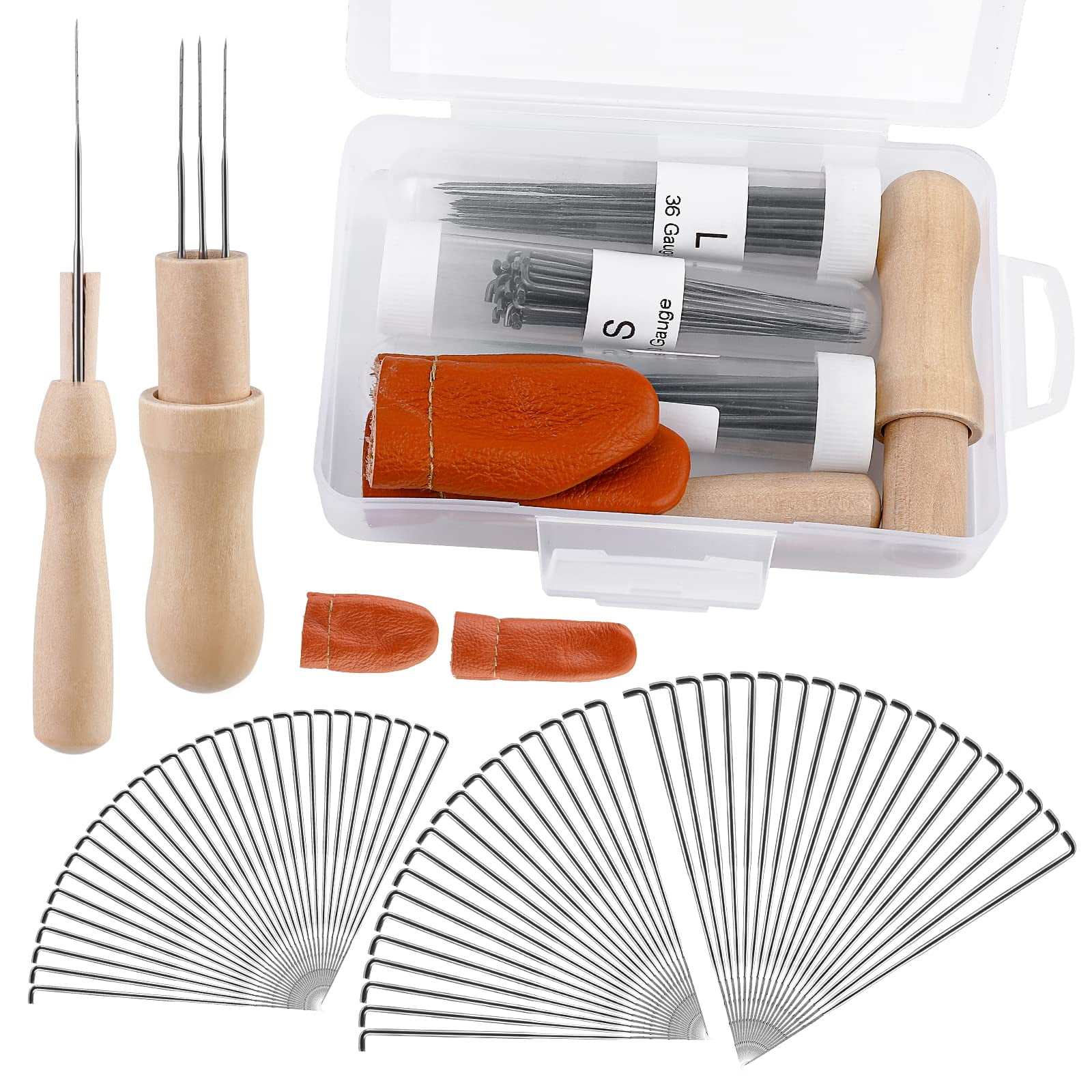 Kit De Agujas De Fieltro De Lana Mayboos, 74 Piezas, Para Principiantes